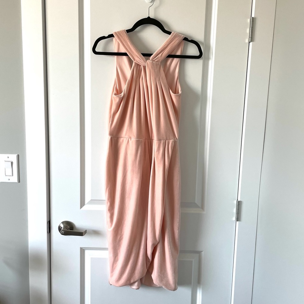 NWT CUPCAKES & CASHMERE / WALES VELVET MIDI HALTER DRESS - Picture 5 of 5